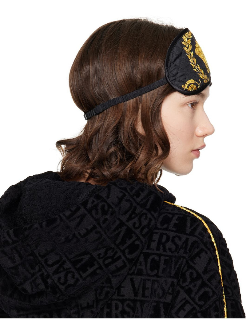 Black & Gold Crete de Fleur Sleep Mask 3