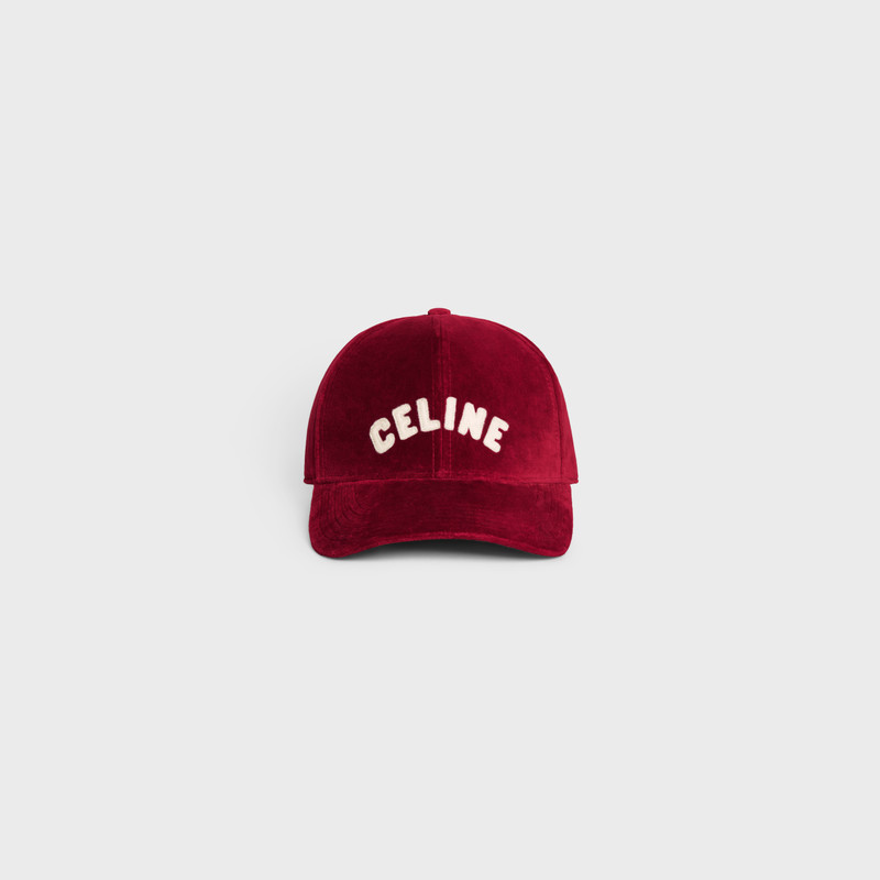 CELINE celine baseball cap in cotton velvet outlook