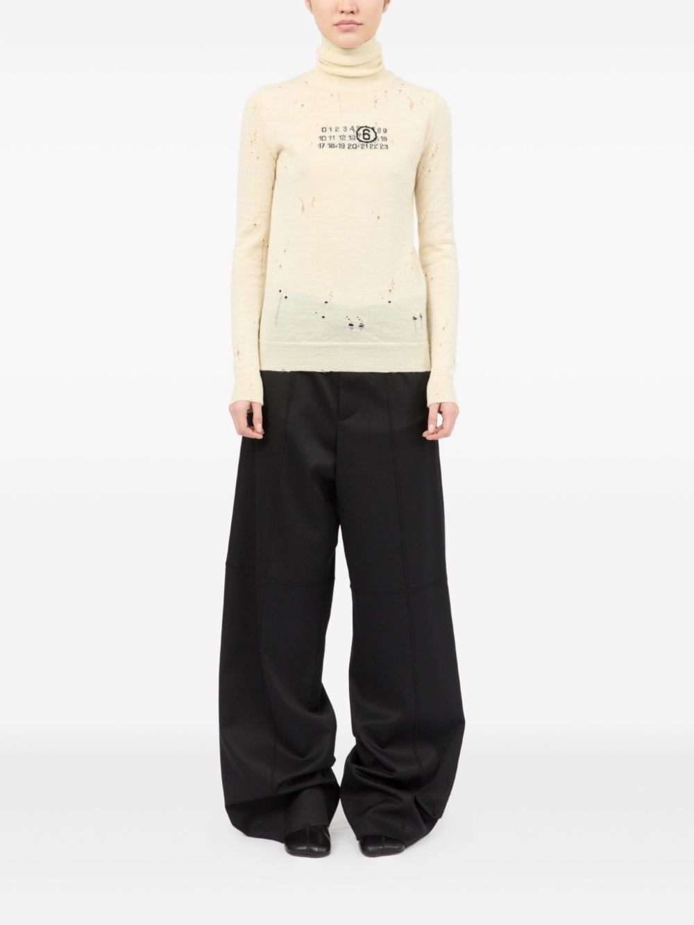 Numbers-motif sweater - 2