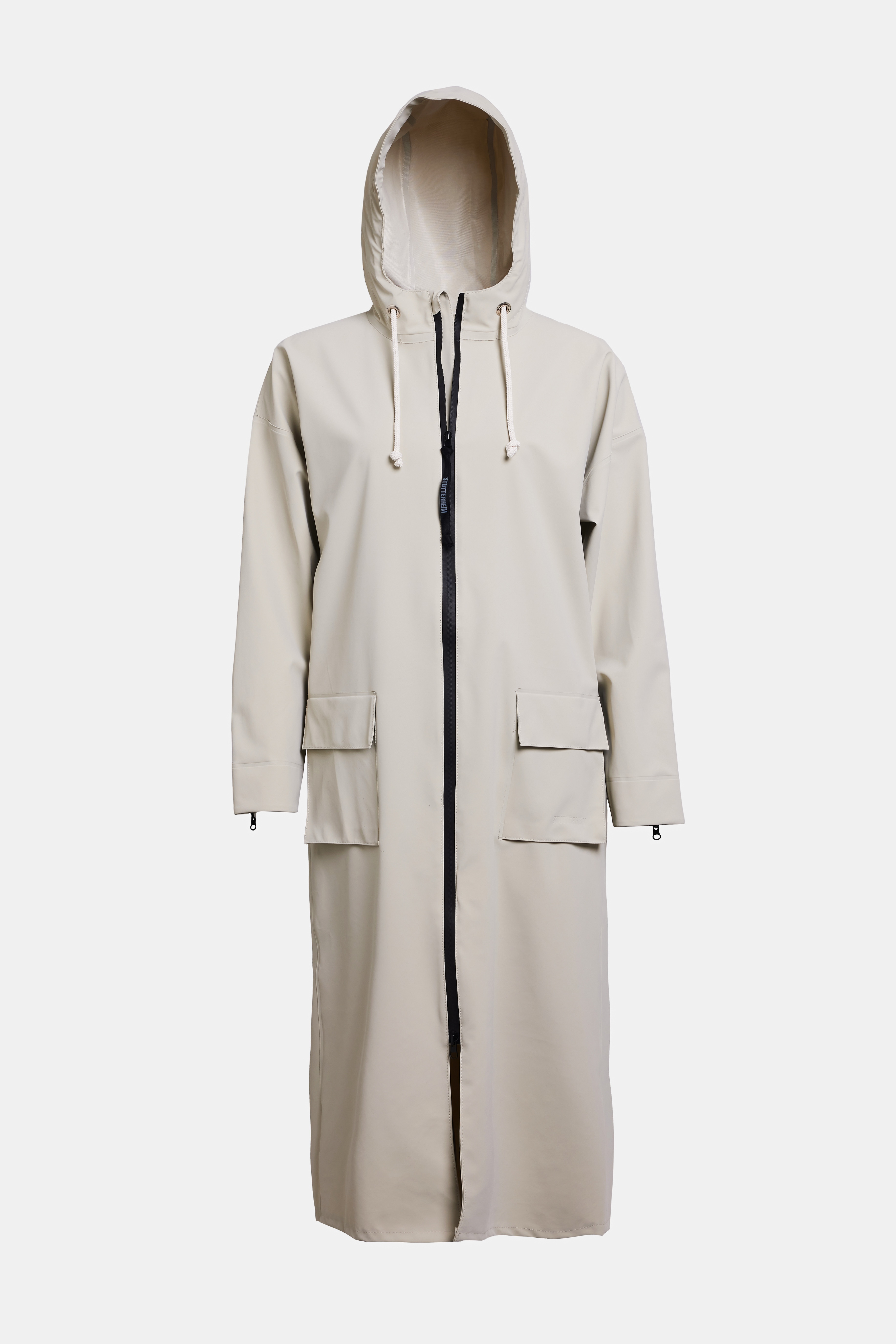 Sandviken Long Zip Matte Raincoat Pelican - 6