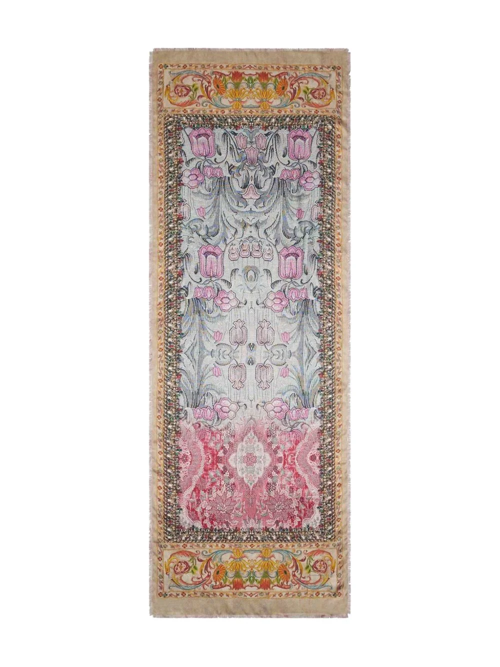 floral-pattern rectangular-shape scarf - 1