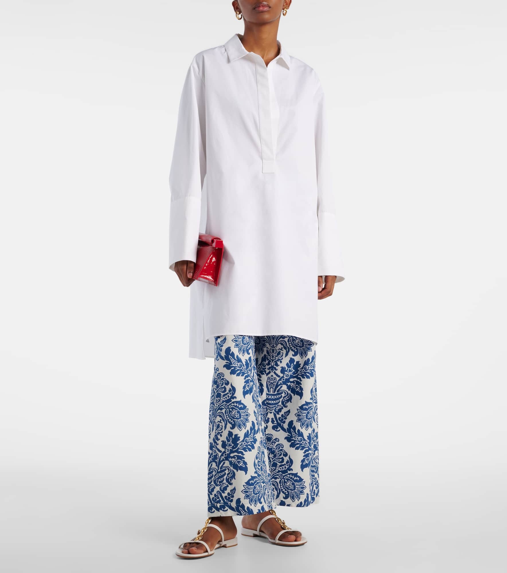 Merano cotton wide-leg pants - 2