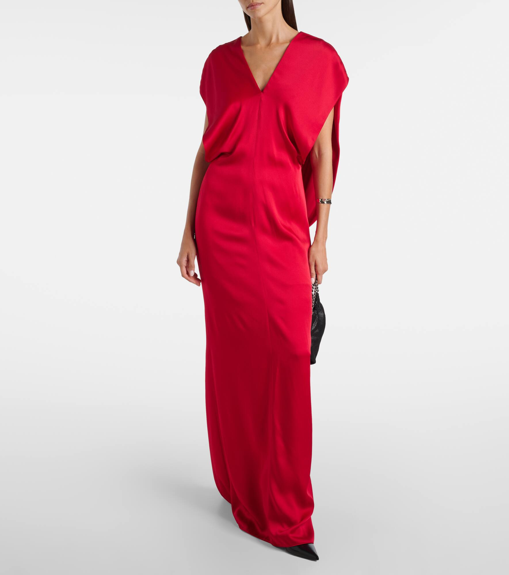 Draped satin gown - 2