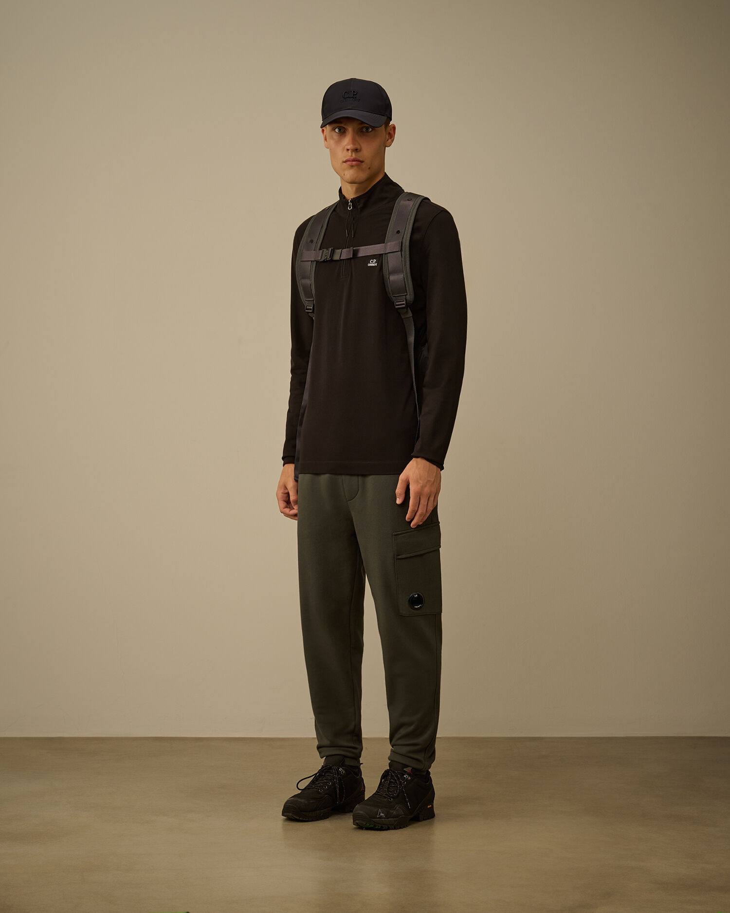 Stretch Piquet Half Zip Long Sleeve Polo - 2