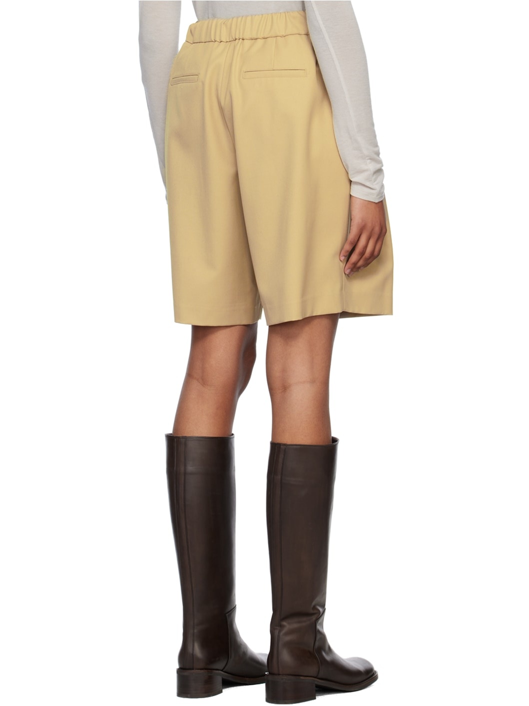 Beige Garconne Shorts - 3