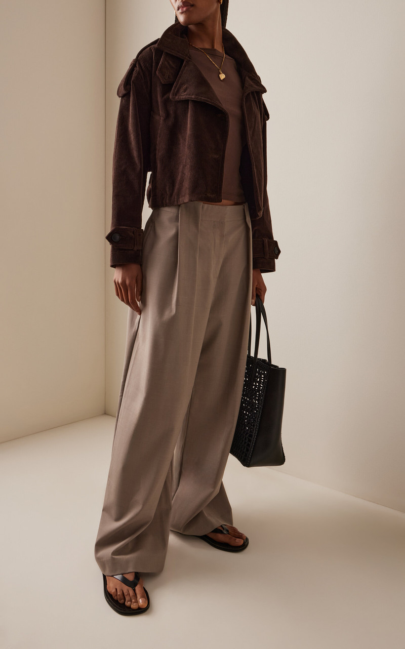 Citizens of Humanity Favi Cropped Corduroy Trench Coat brown outlook