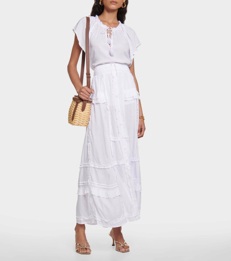 Poupette St Barth Elsa ruffle-trimmed top outlook