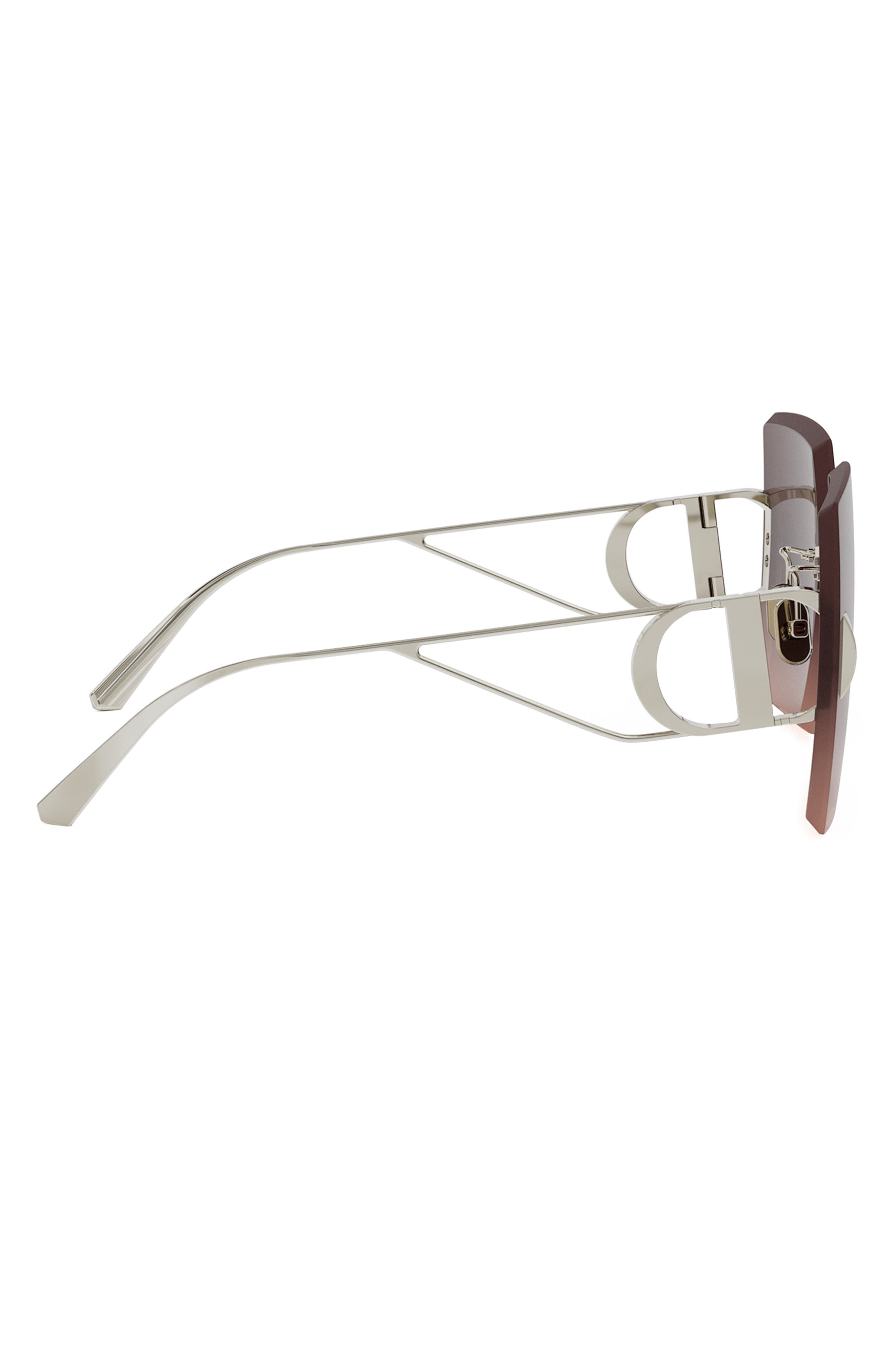 DIOR 30Montaigne S7U 64mm Oversize Gradient Geometric Sunglasses in Matte Rose Gold /Roviex at Nords - 5