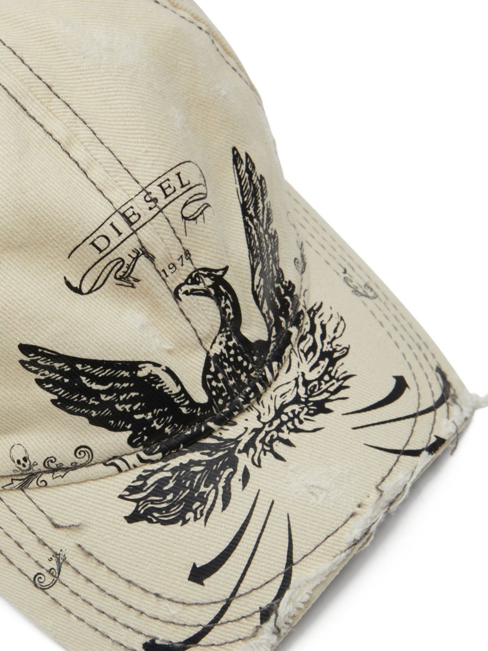 distressed baseball cap - 3
