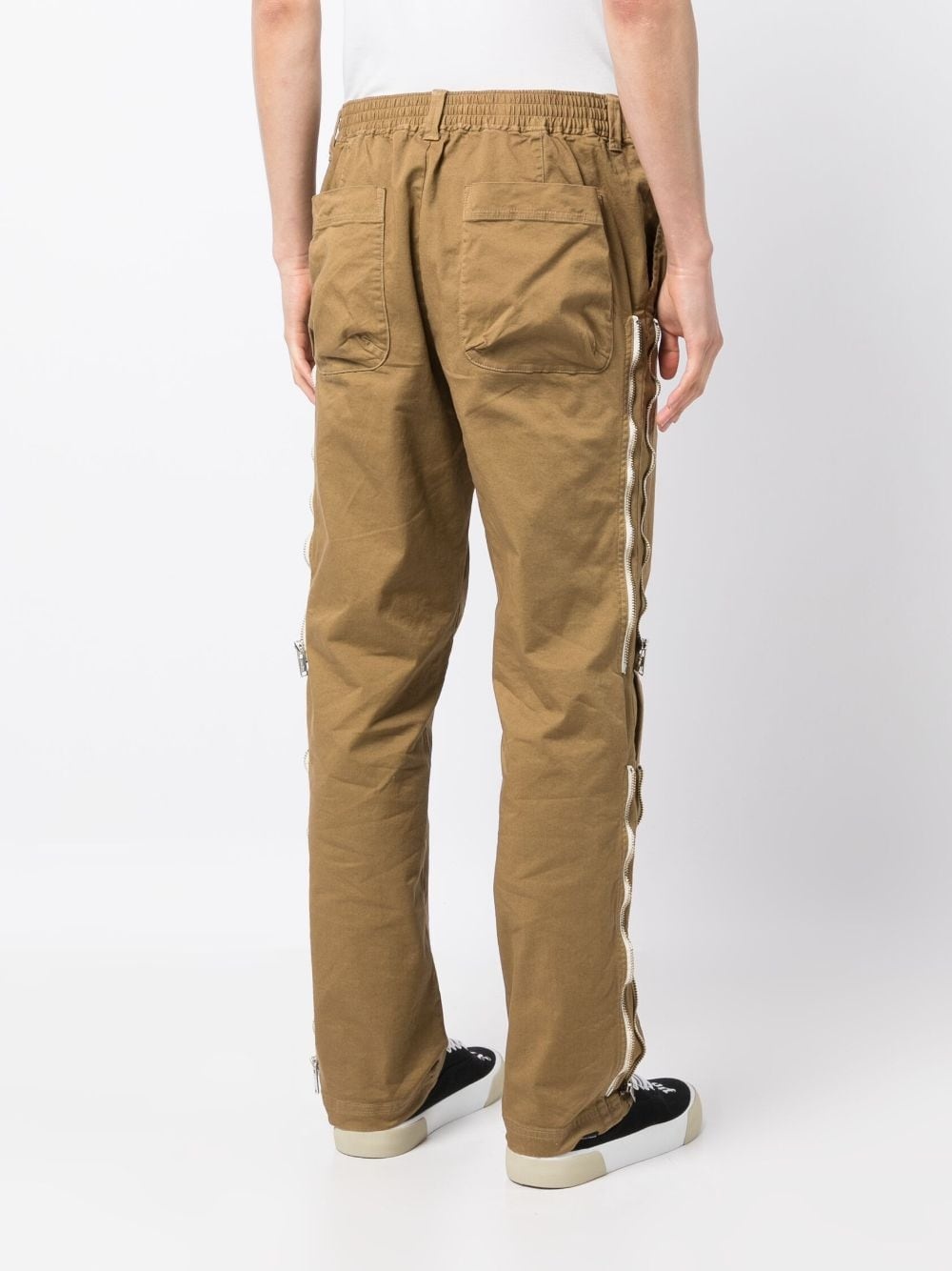 zip-detail straight-leg trousers - 4