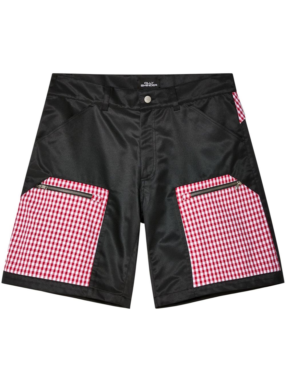 gingham-print shorts - 1