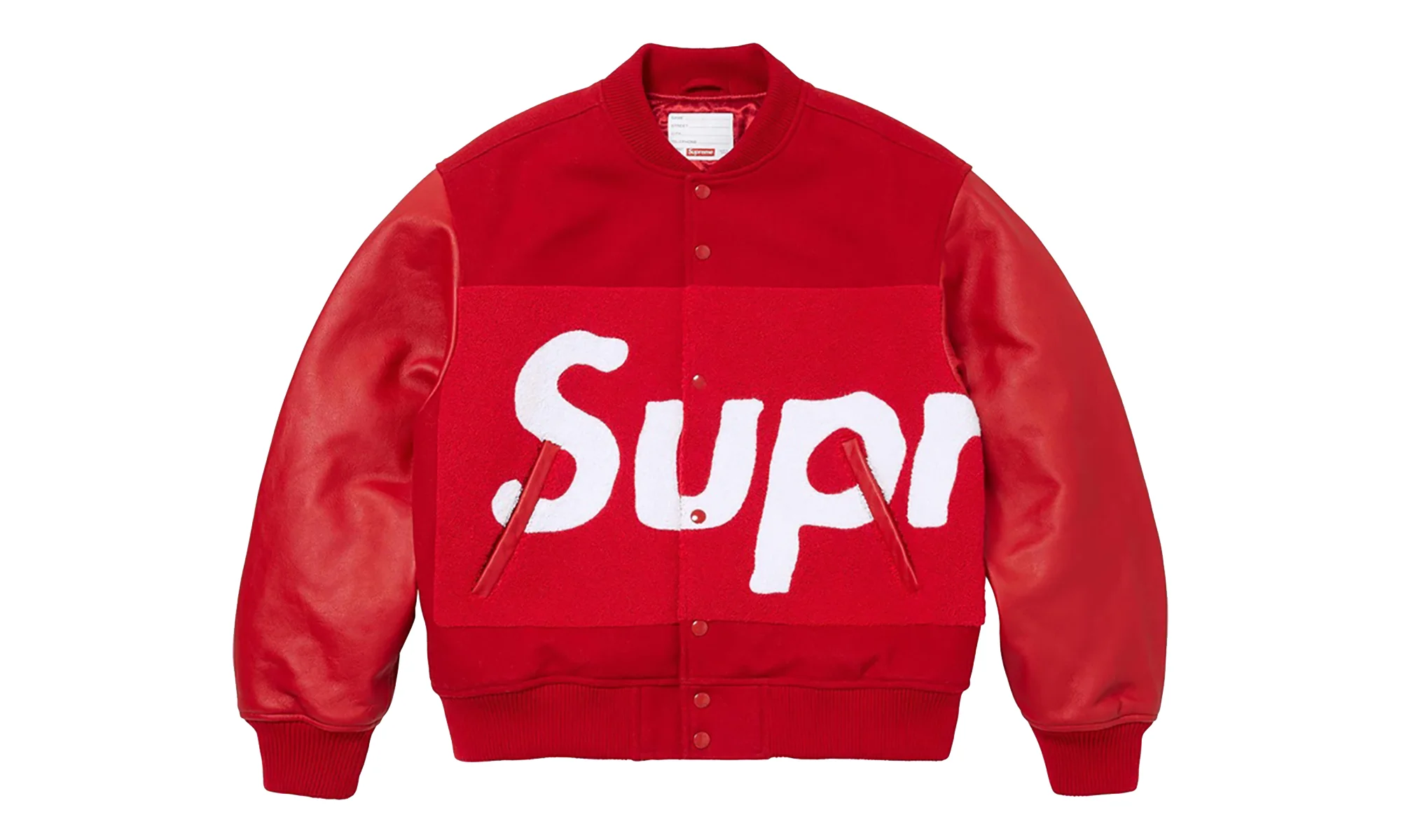 Big Logo Chenille Varsity Jacket "SS24 - Red" SU27585 - 1