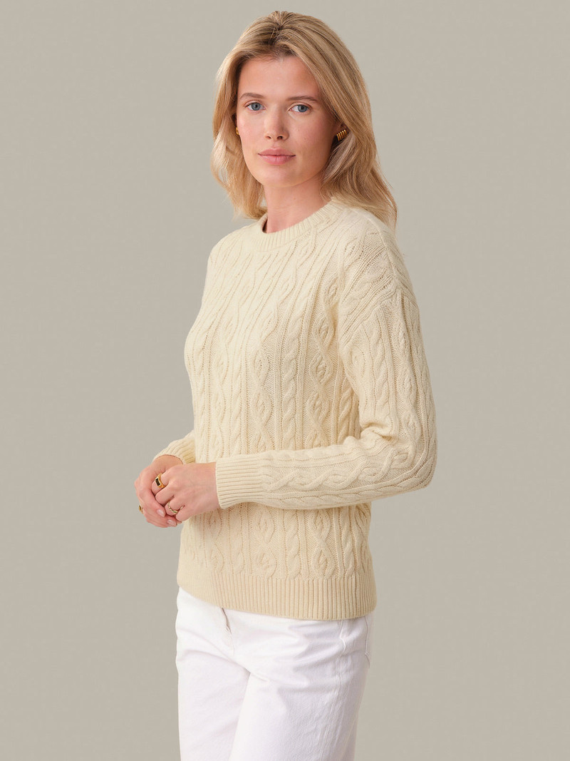 525 america Eleanor: Cable Knit Cotton Crewneck outlook