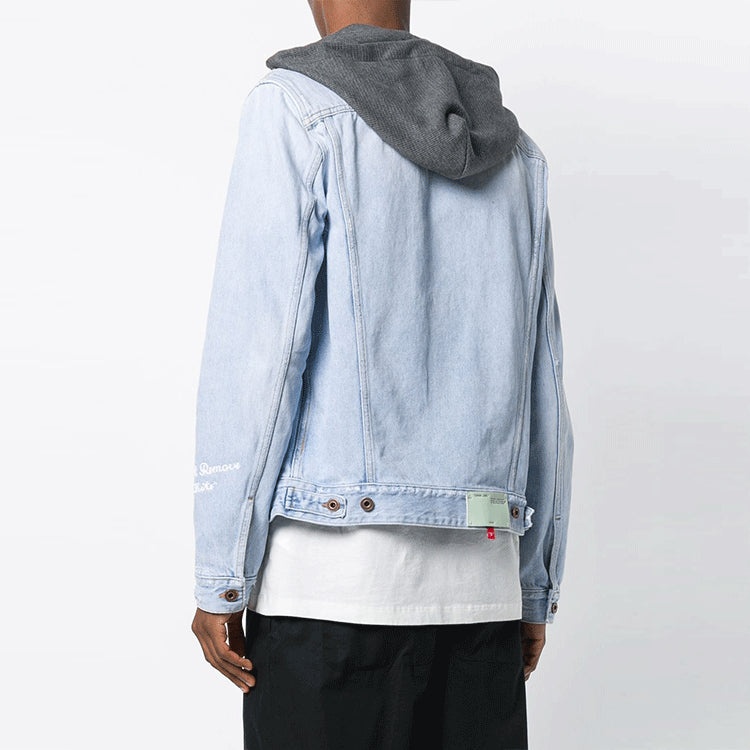 Off-White hooded Jacket Version Blue OMYE010E183860207101 - 3