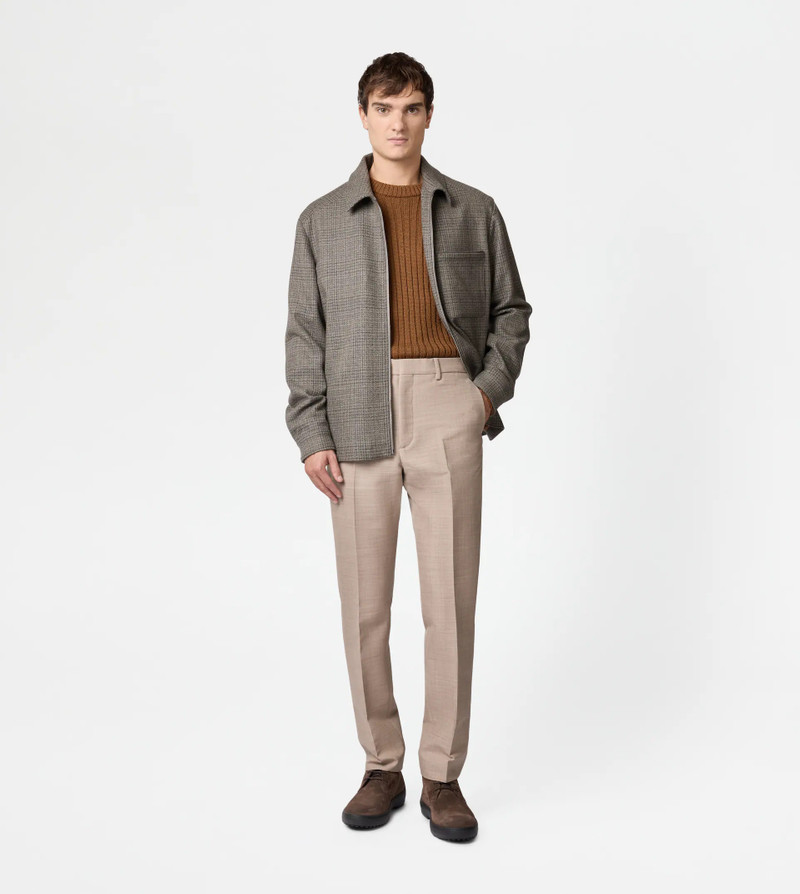 Tod's SLIM FIT PANTS IN WOOL - BEIGE outlook