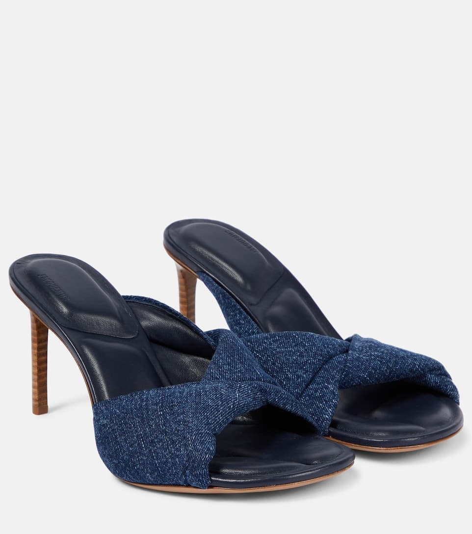 Les Mules Bagnu denim mules - 1