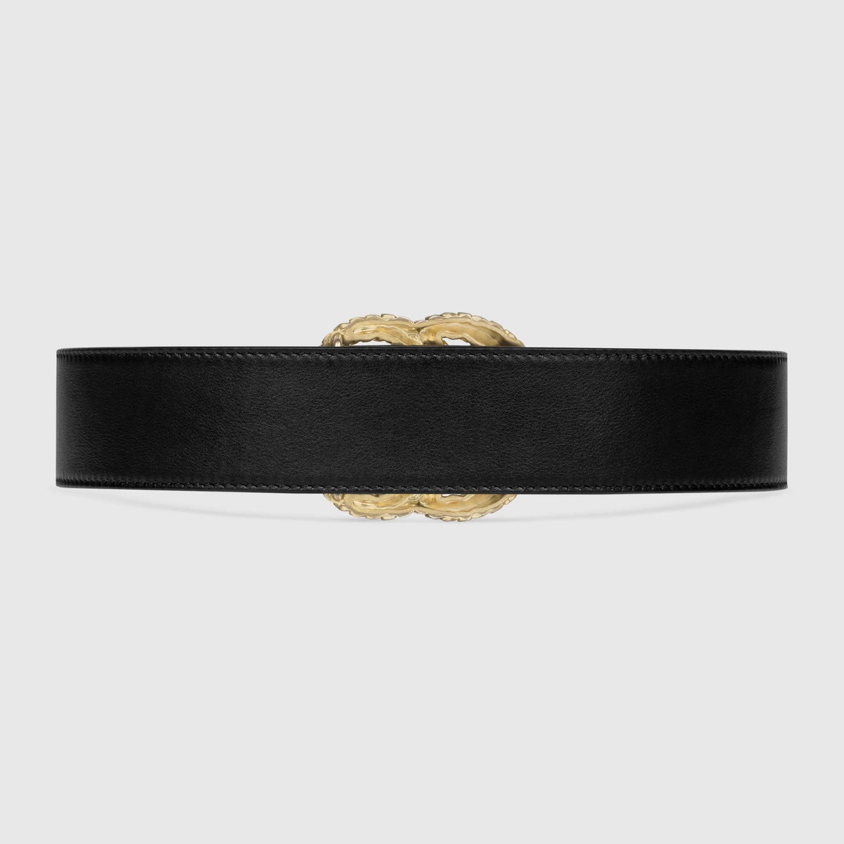 Belt with textured Double G buckle - 3