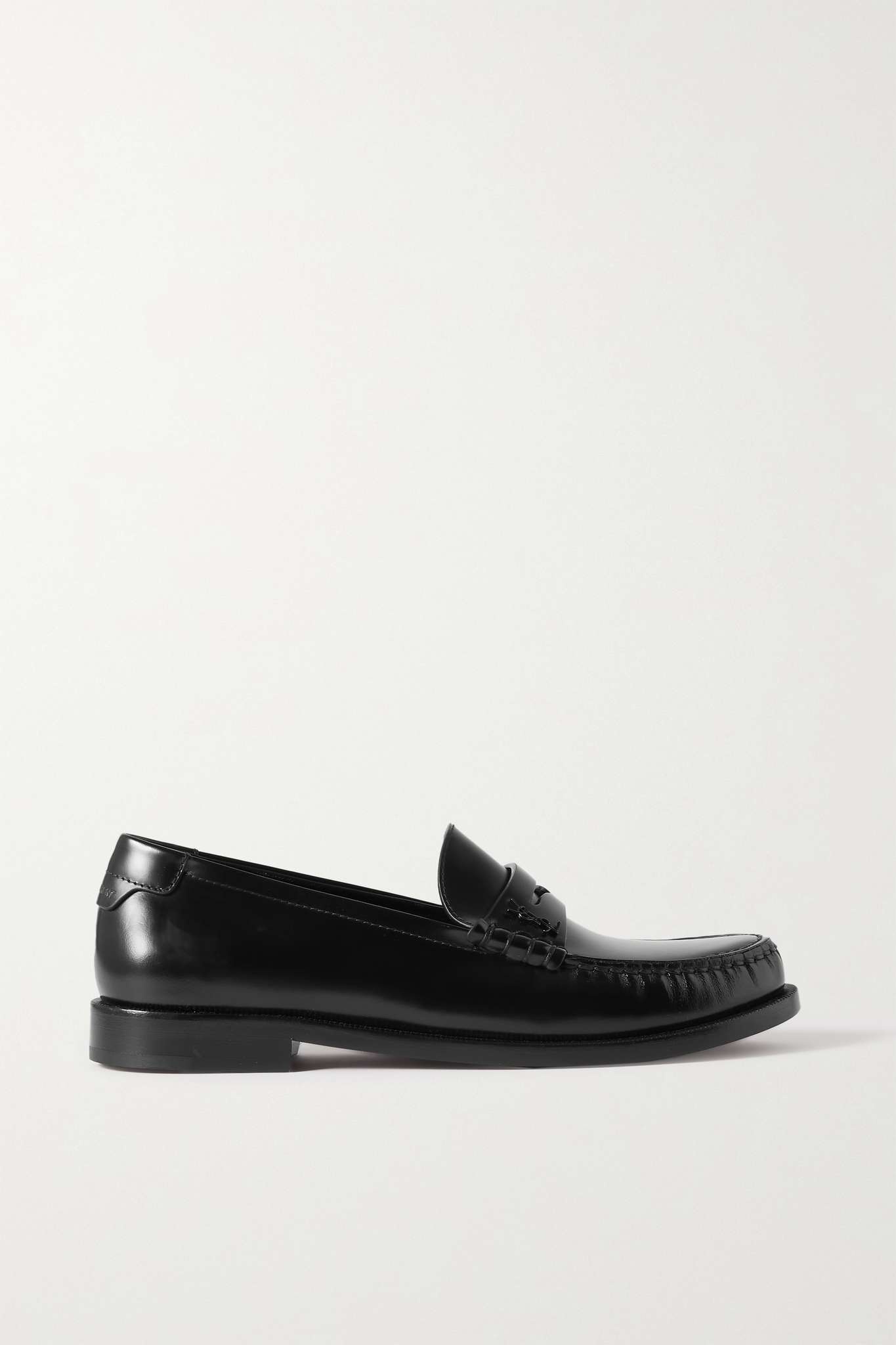 Logo-embellished leather loafers - 5