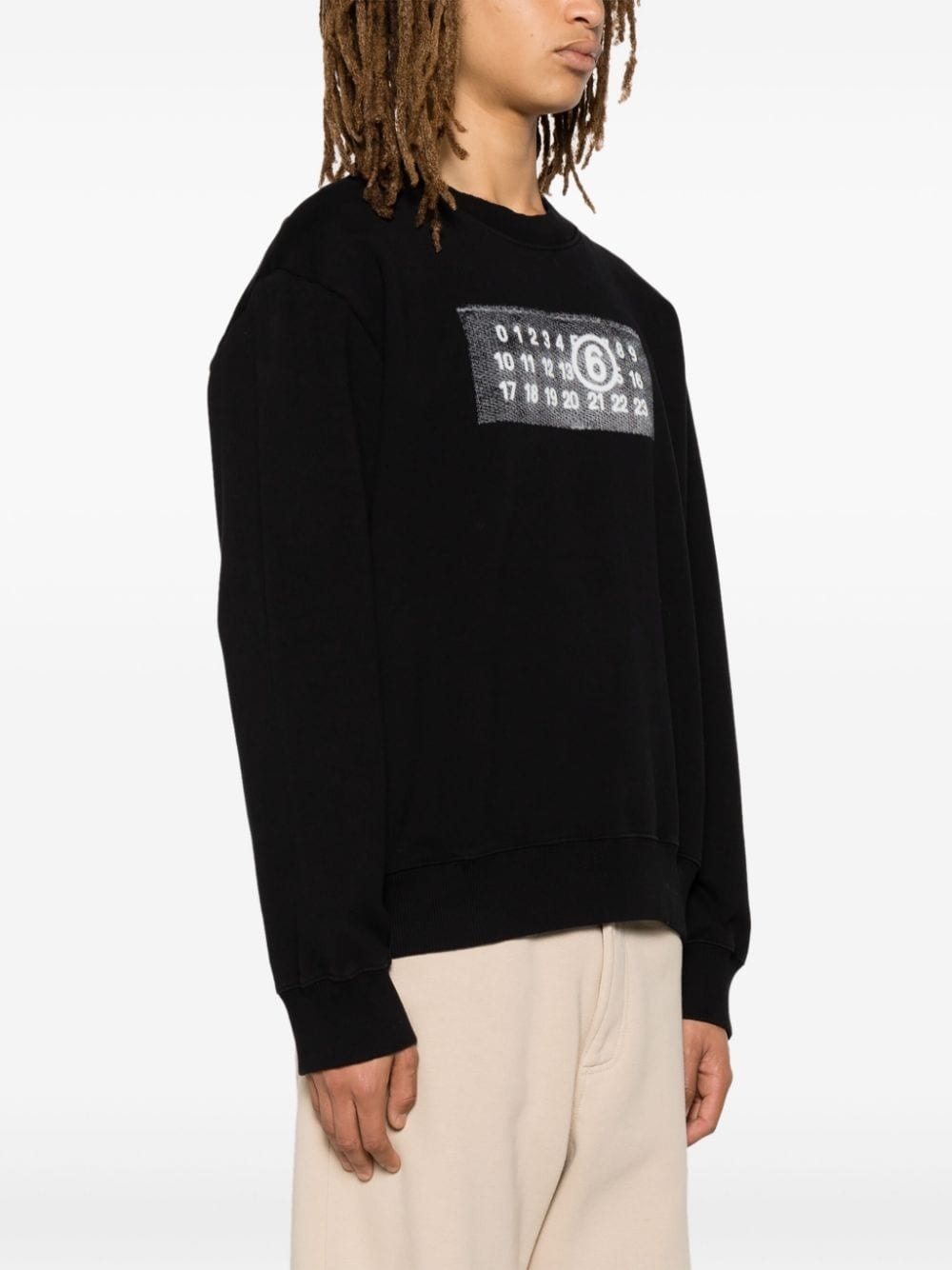 logo-print cotton sweatshirt - 3