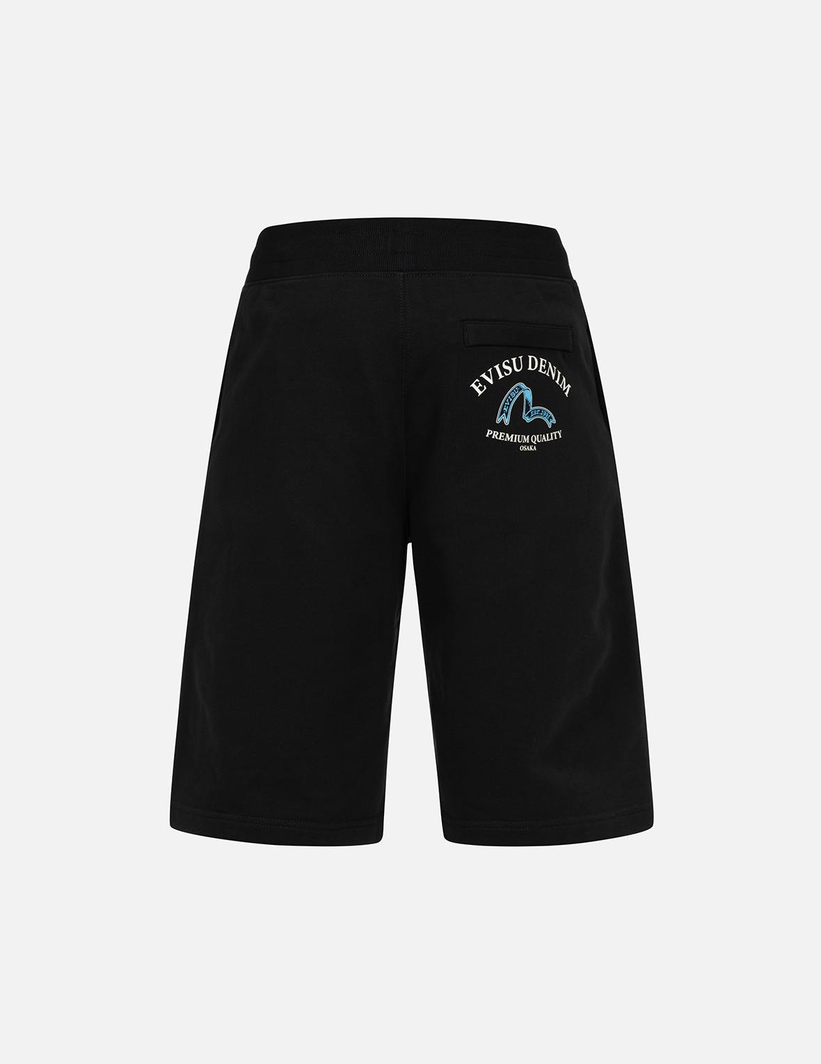 RIBBON SEAGULL AND LOGO PRINT REGULAR FIT SWEAT SHORTS - 2
