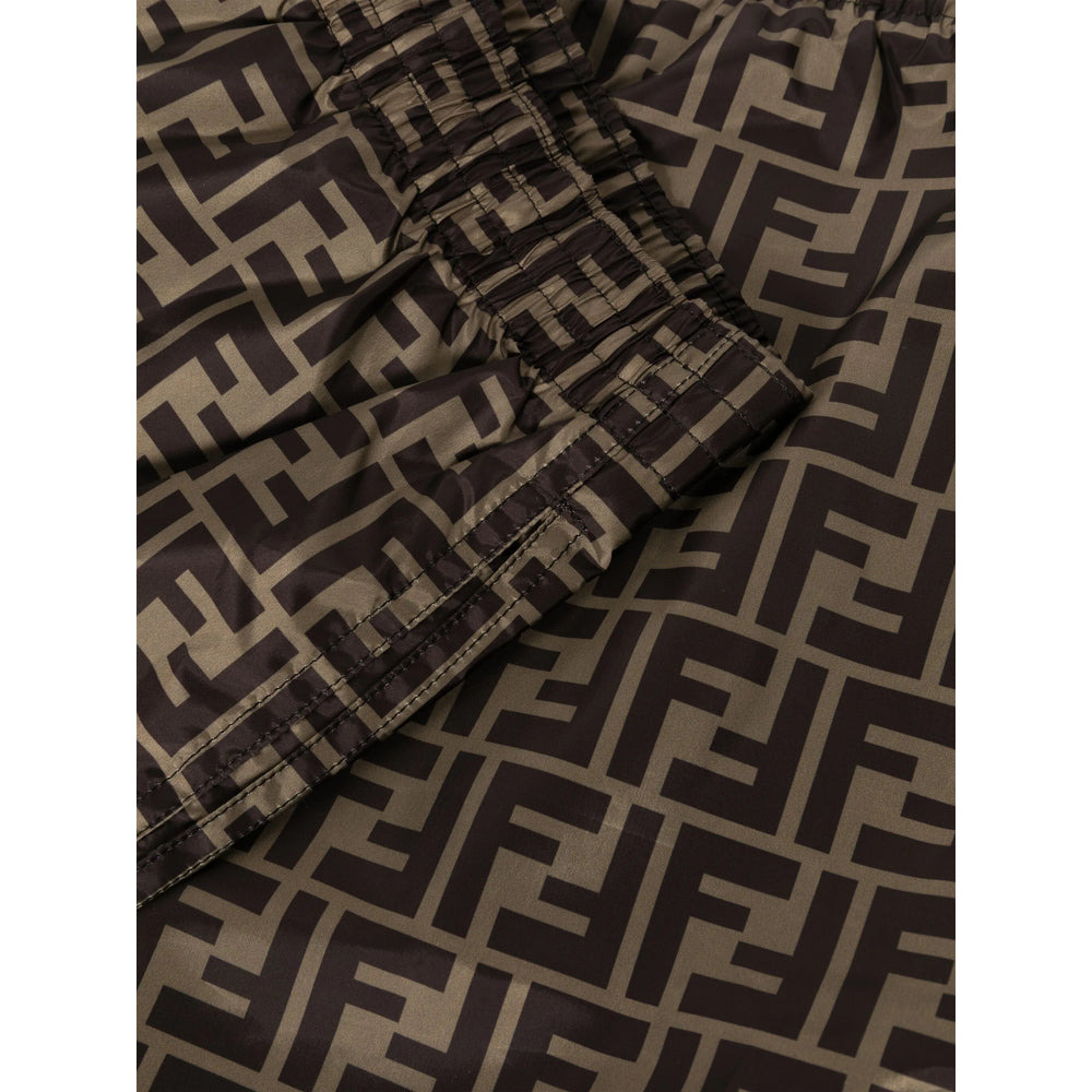 Fendi Brown Beachwear - Swim Shorts Men - 2