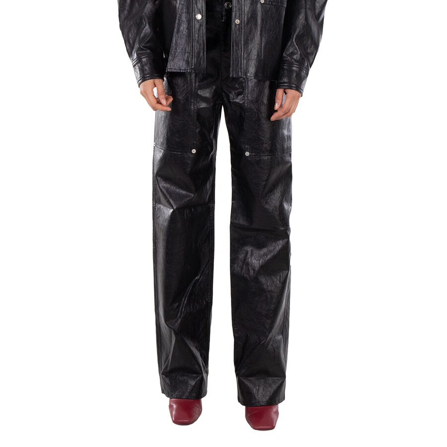 Isabel Marant Ariete Straight-Leg Leather Pants - 1