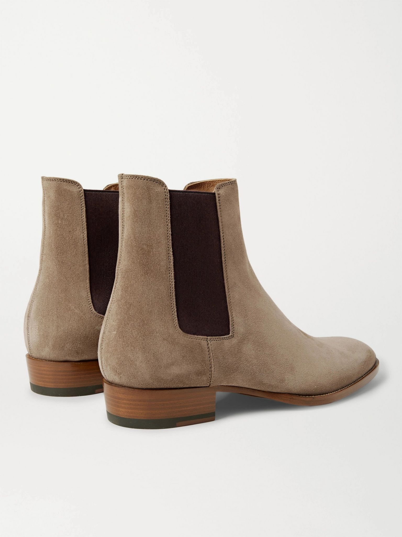 Wyatt 30 Suede Chelsea Boots Brown - 4