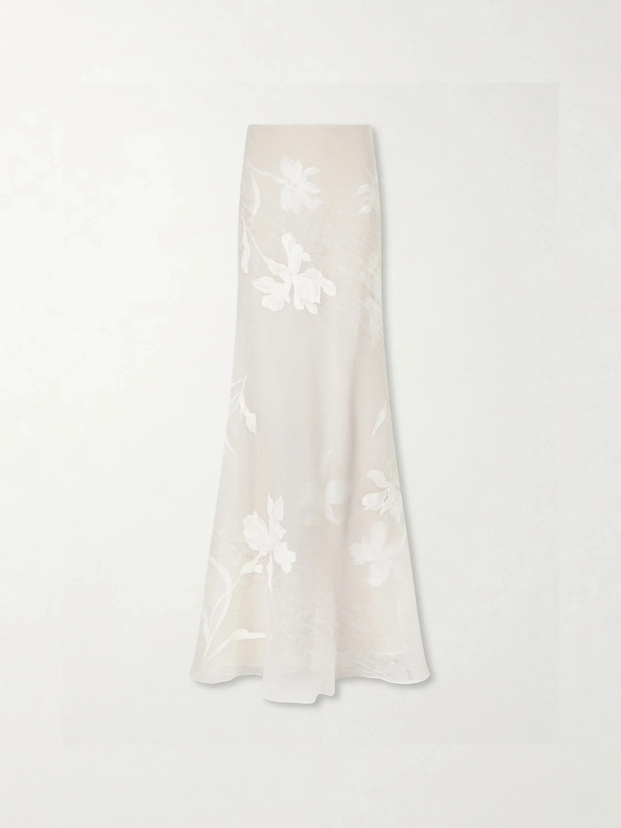 Floral-embroidered Silk-blend Organza Maxi Skirt - 1