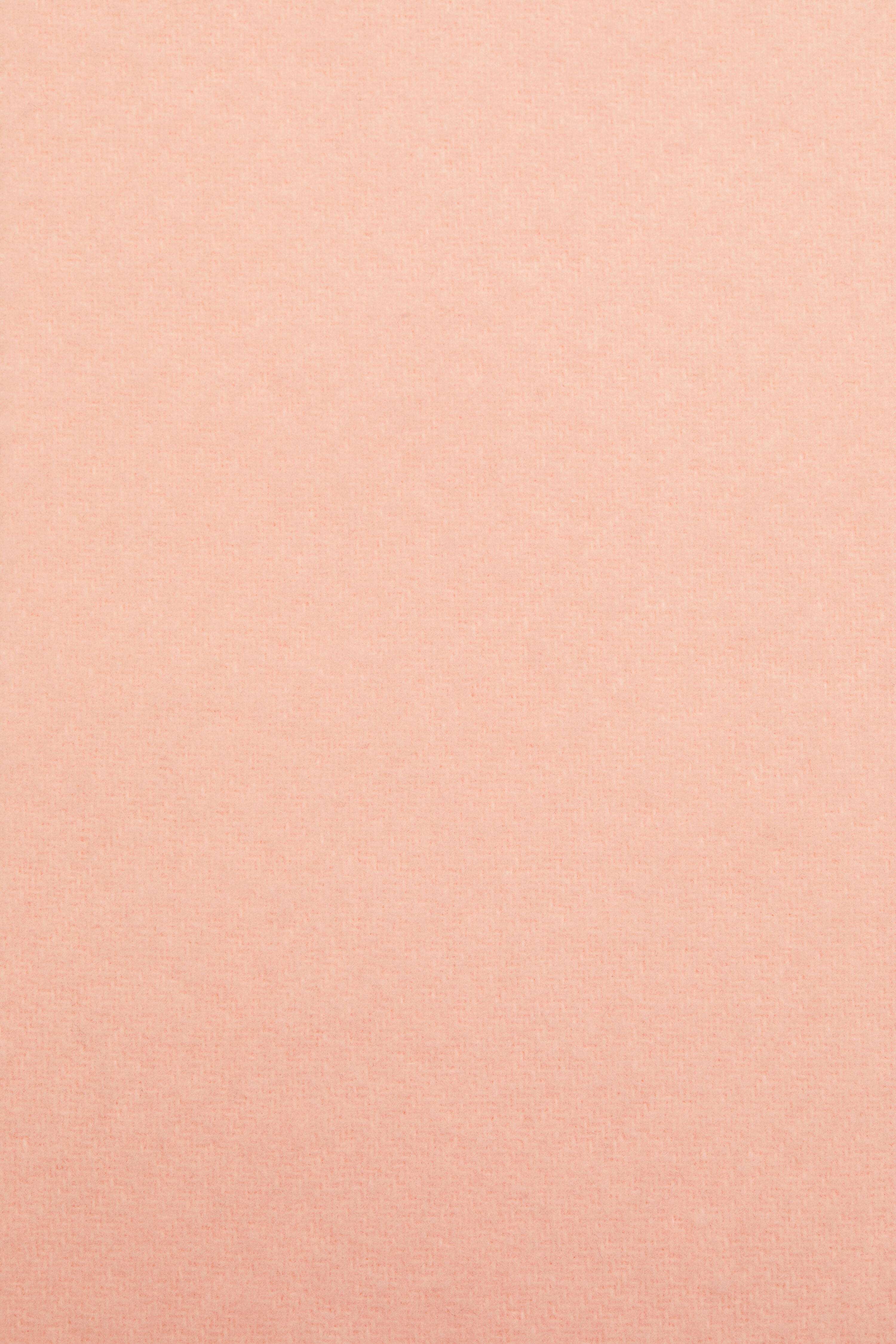 Fringe wool scarf - Narrow - Peach pink - 4