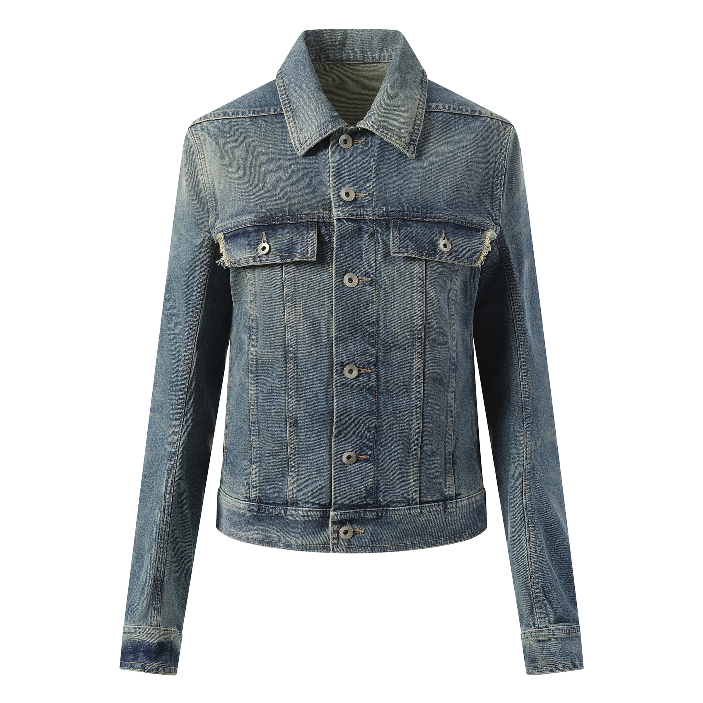 Trucker Denim Jacket in Washed Indigo - 2