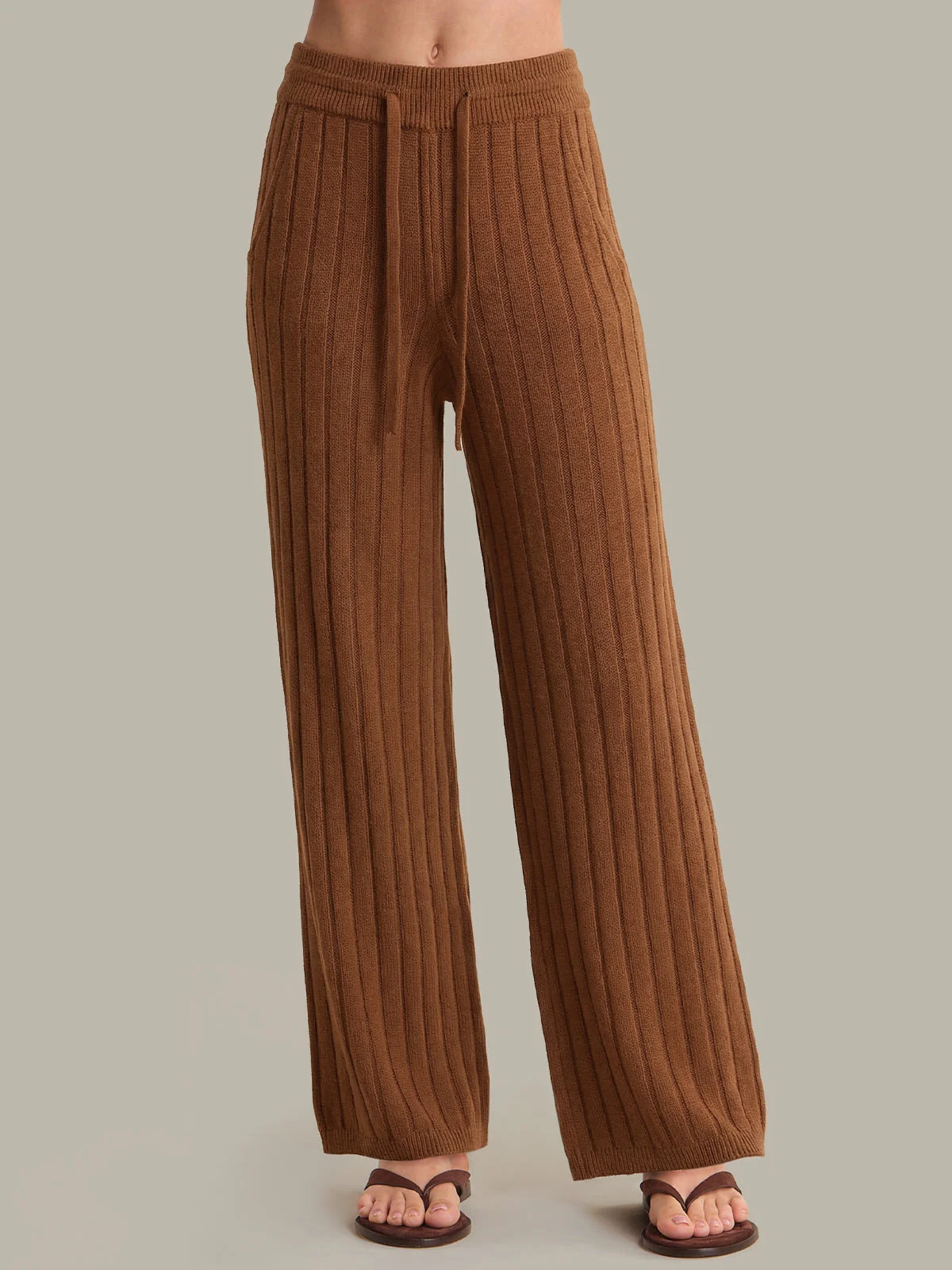 Astor: Cashmere Blend Wide Leg Pants - 1