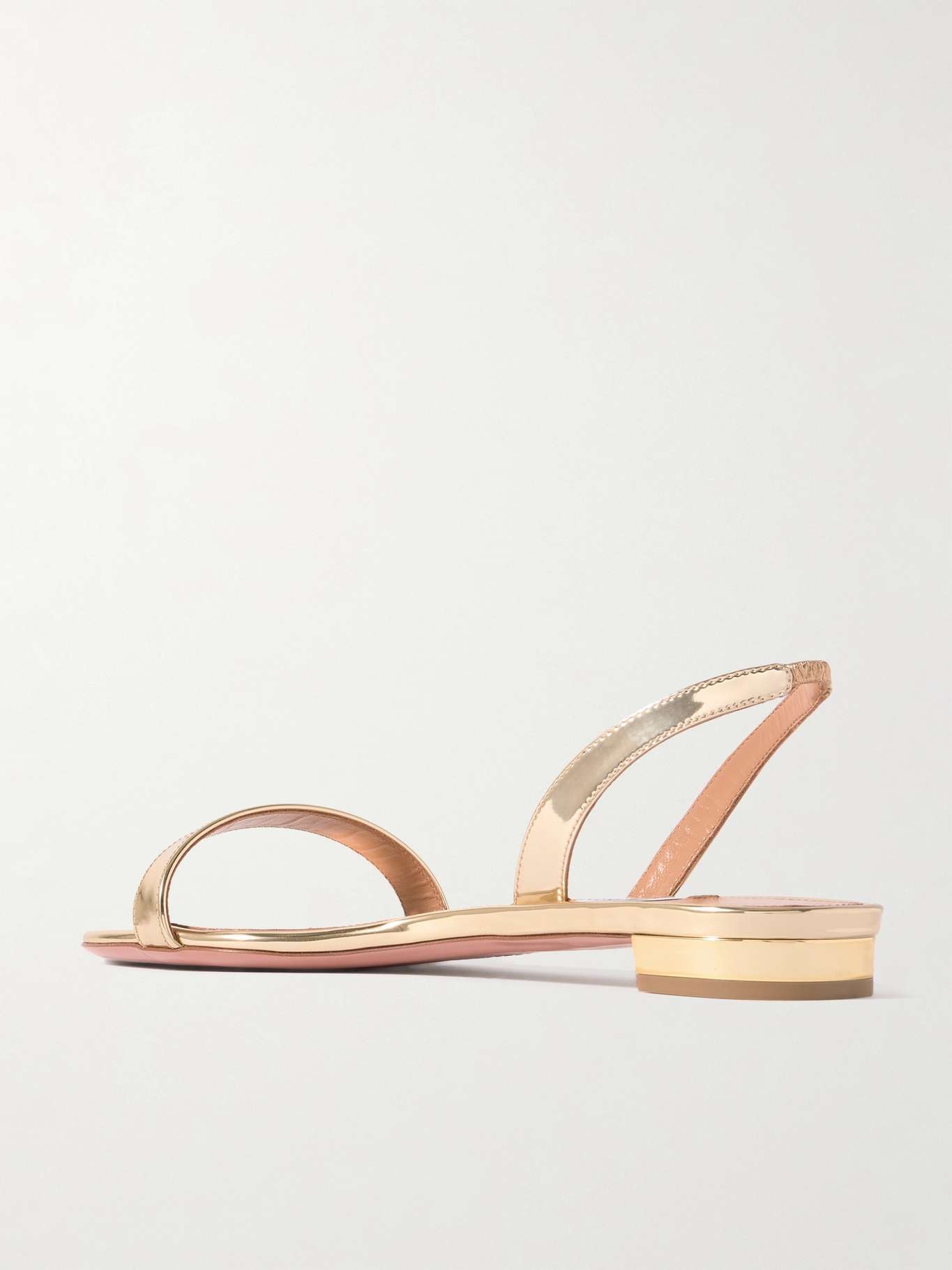 So Nude mirrored-leather slingback sandals - 3