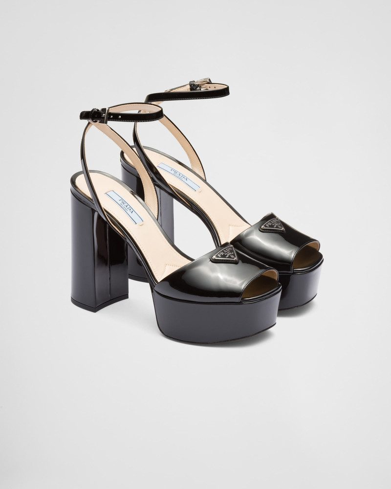 Patent leather platform sandals 1