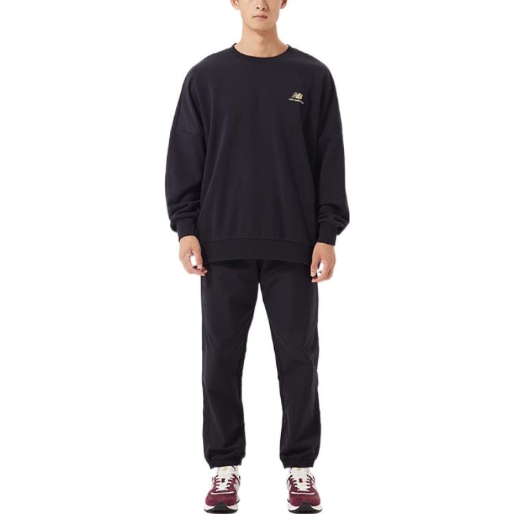 New Balance Sport Logo Print Sweatshirt 'Black' AMT23349-BK - 3
