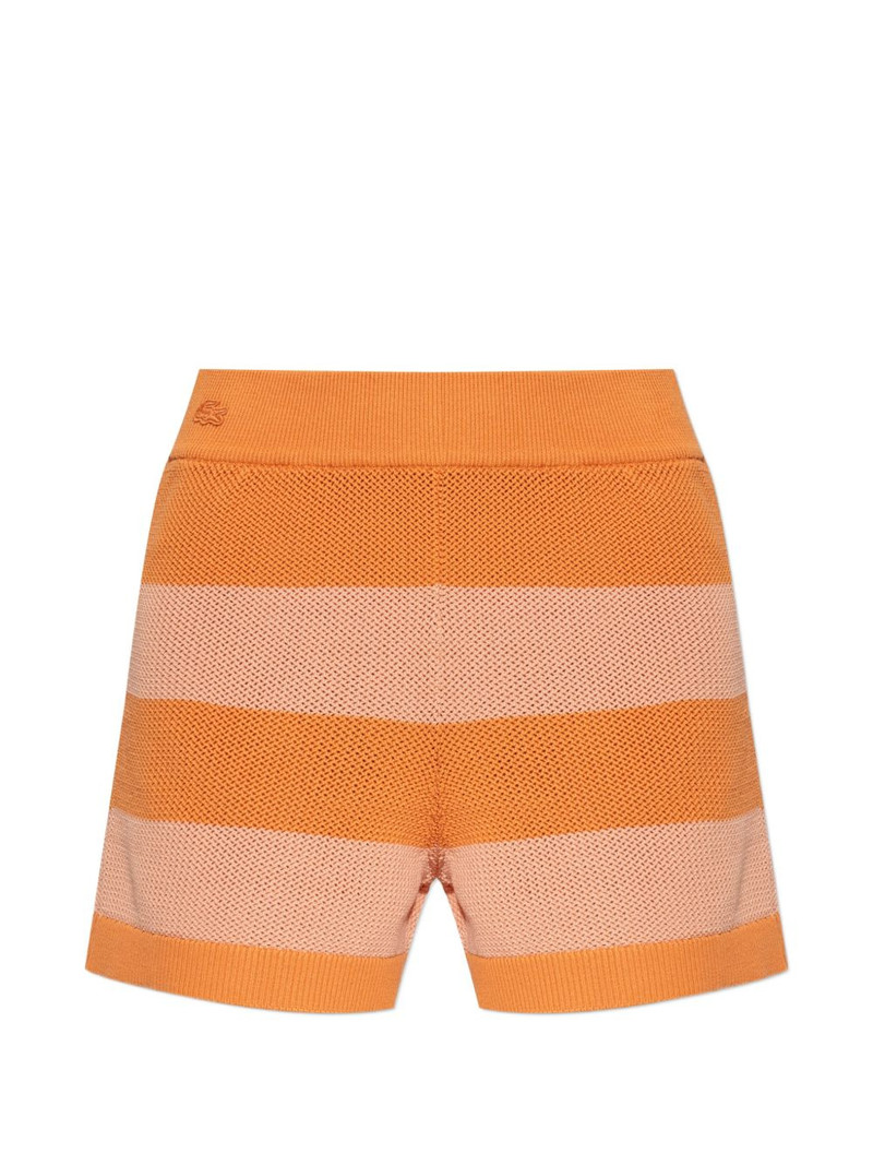 horizontal-stripe knitted shorts 1