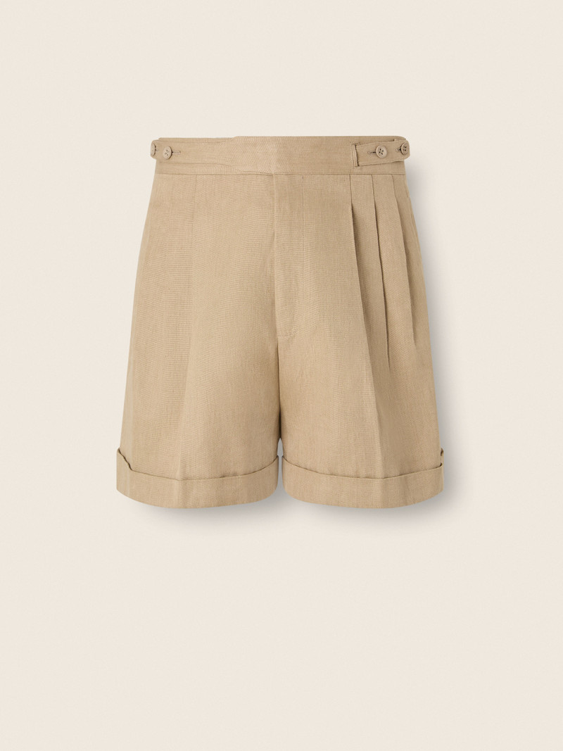 BEIGE OASI LINO SHORTS 1