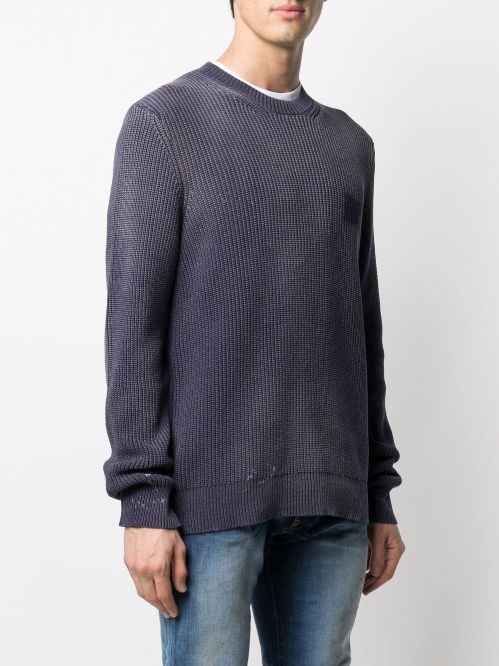 purl-knit ribbed-trim jumper - 3