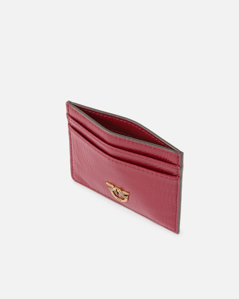 CARD HOLDER IN SHINY LEATHER WITH LOGO 3