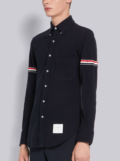 Thom Browne NAVY PIQUE RWB ARMBAND SHIRT outlook