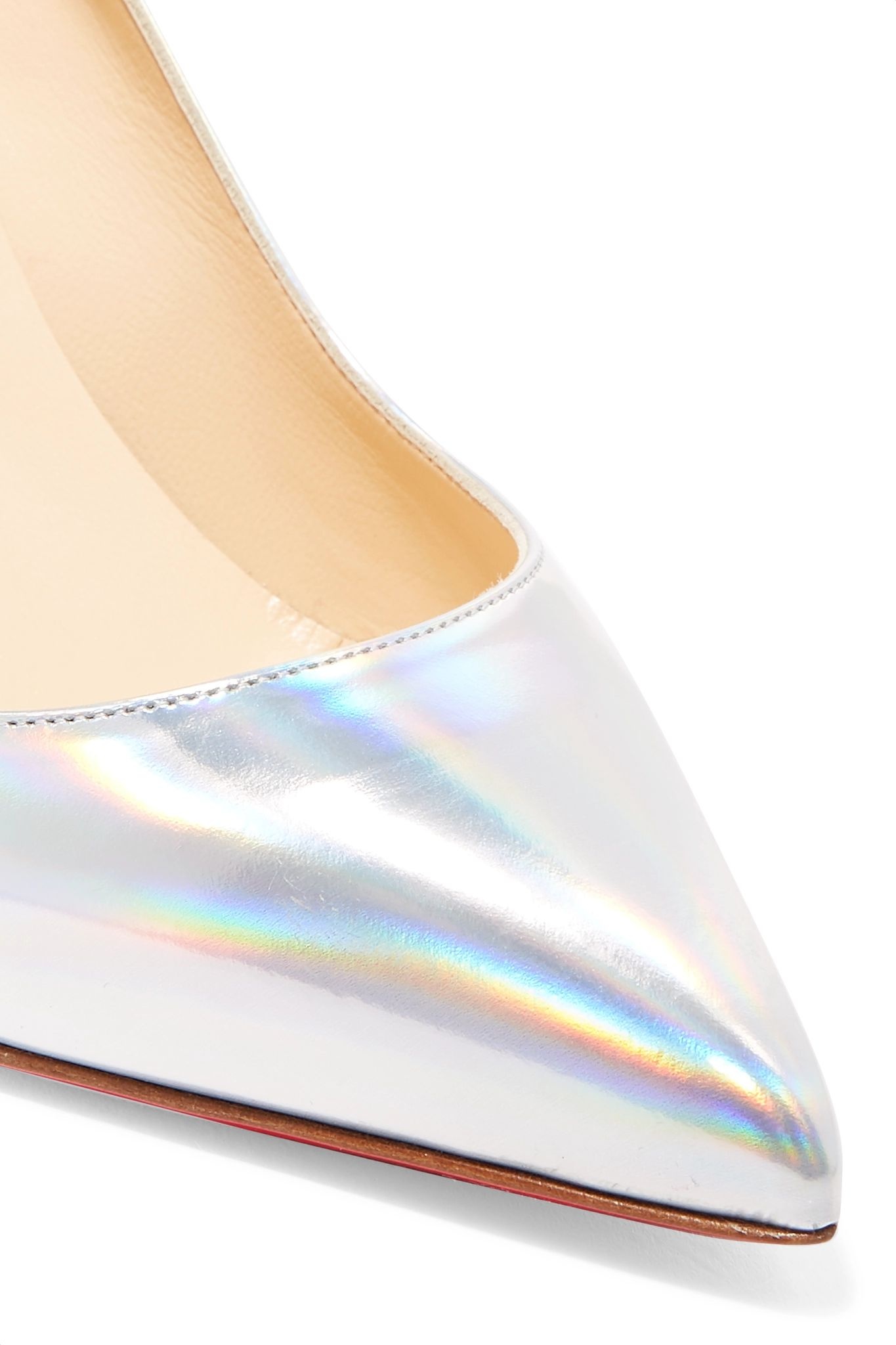 Pigalle Follies 85 iridescent leather pumps - 5