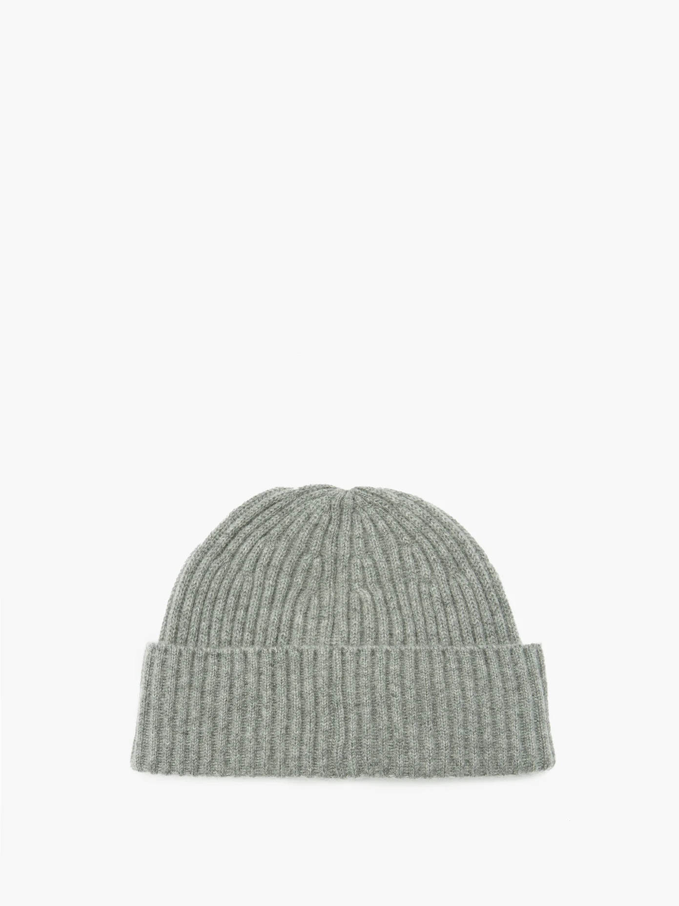 Ribbed cashmere beanie hat - 3