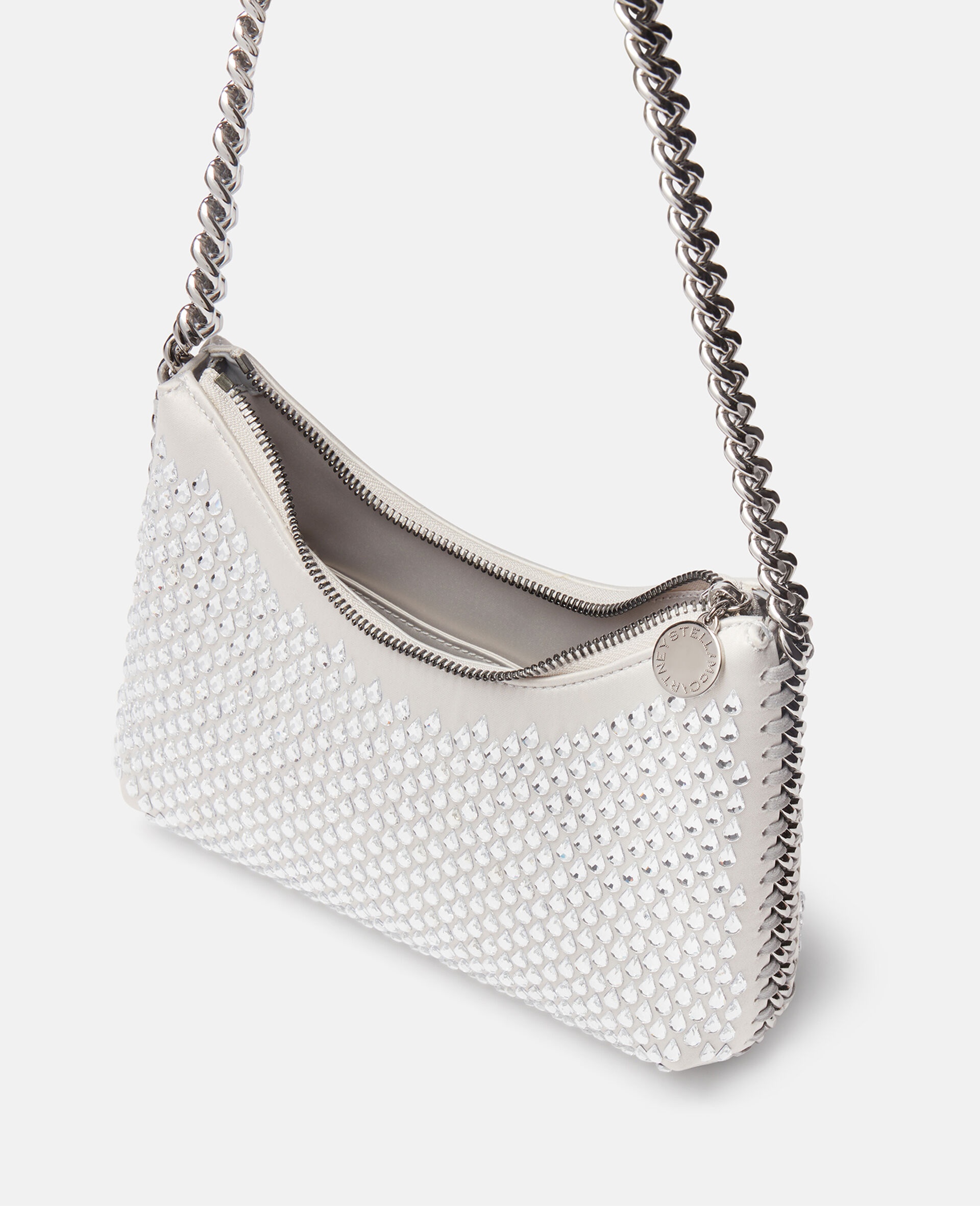 Falabella Crystal Mesh Mini Zipped Shoulder Bag - 5