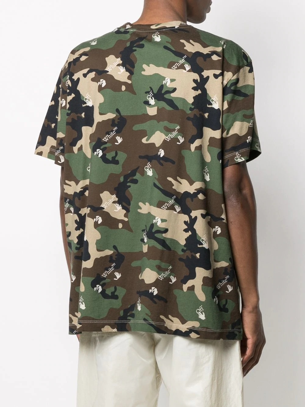 camouflage-print crew-neck T-shirt - 4