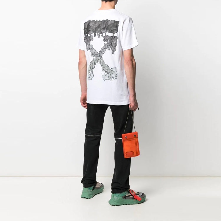 Off-White SS21 Spray-Print Cotton Men White OMAA027S21JER0080110 - 3