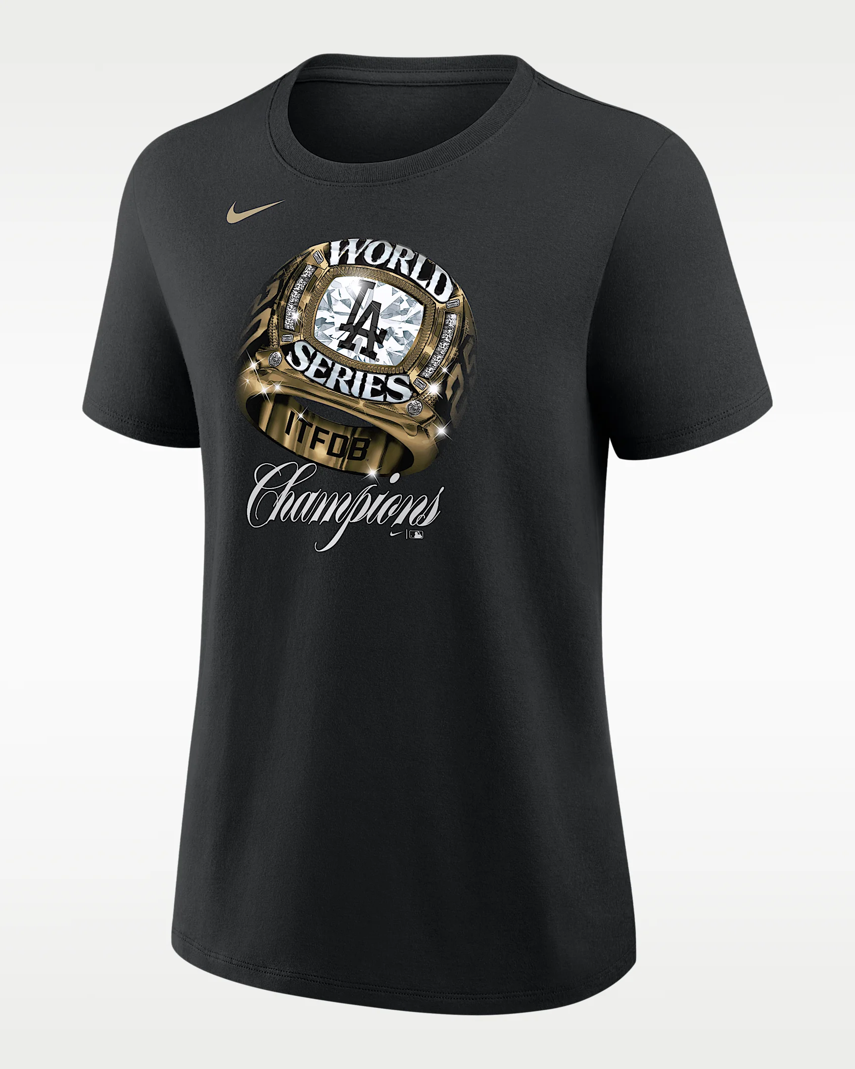 Los Angeles Dodgers 2025 World Series Champion Gold Series Women's Nike MLB T-Shirt - 1