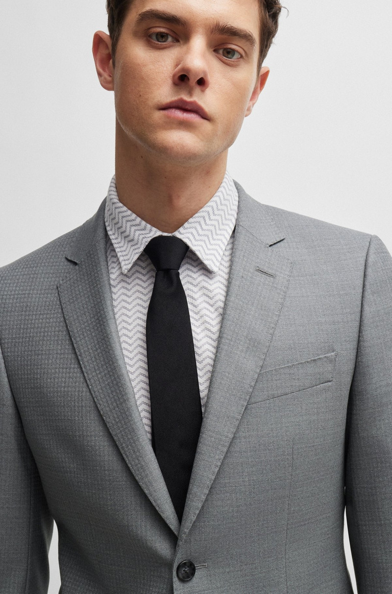 SLIM-FIT SUIT IN PATTERNED STRETCH WOOL 5