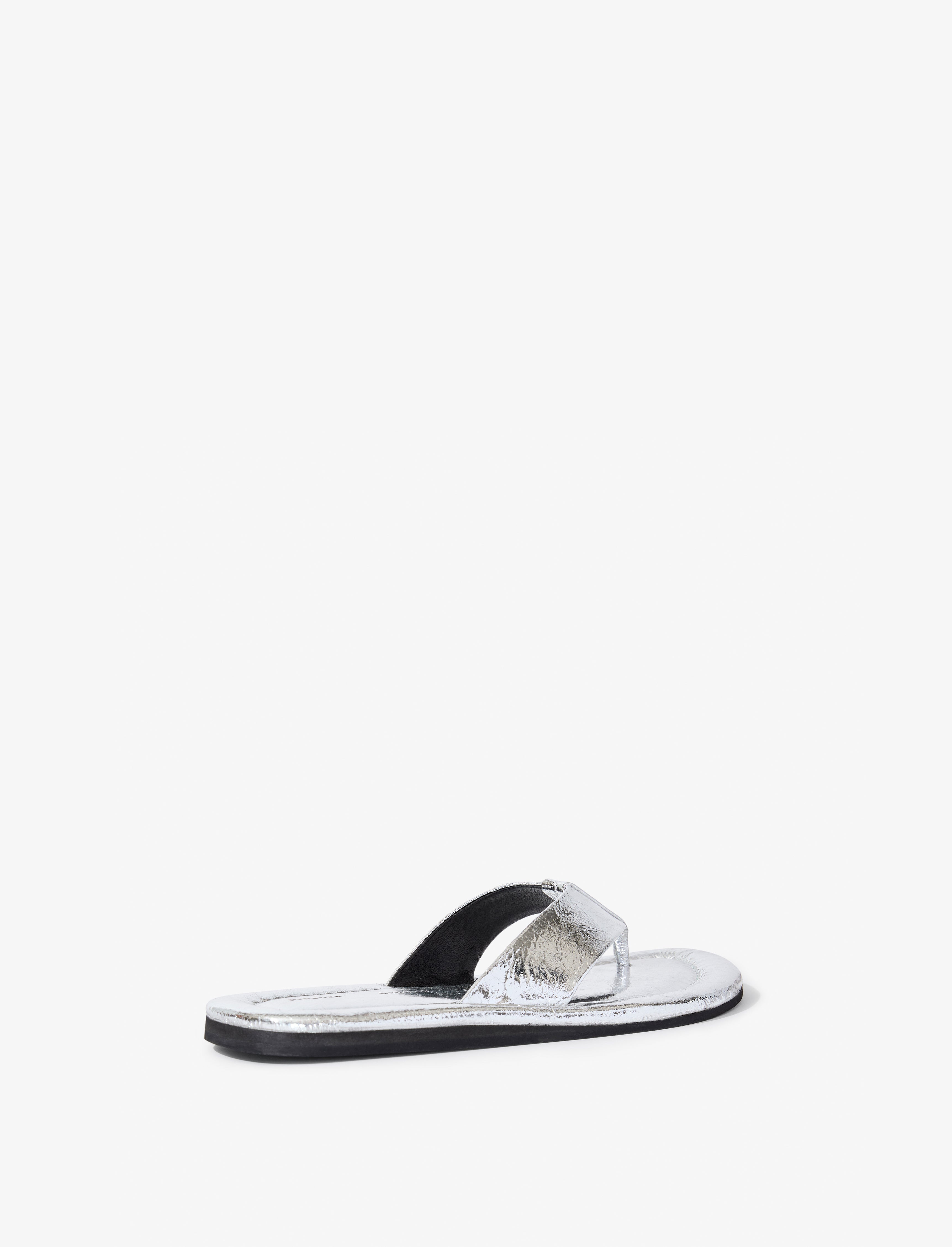 Cooper Flip Flop Sandals in Crinkled Metallic - 3