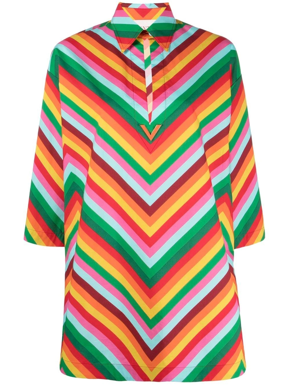 striped cotton blouse - 1