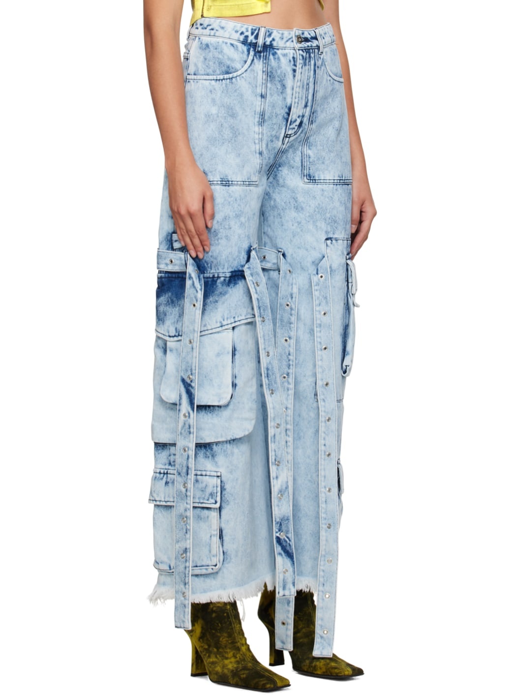Blue Multipocket Jeans - 2