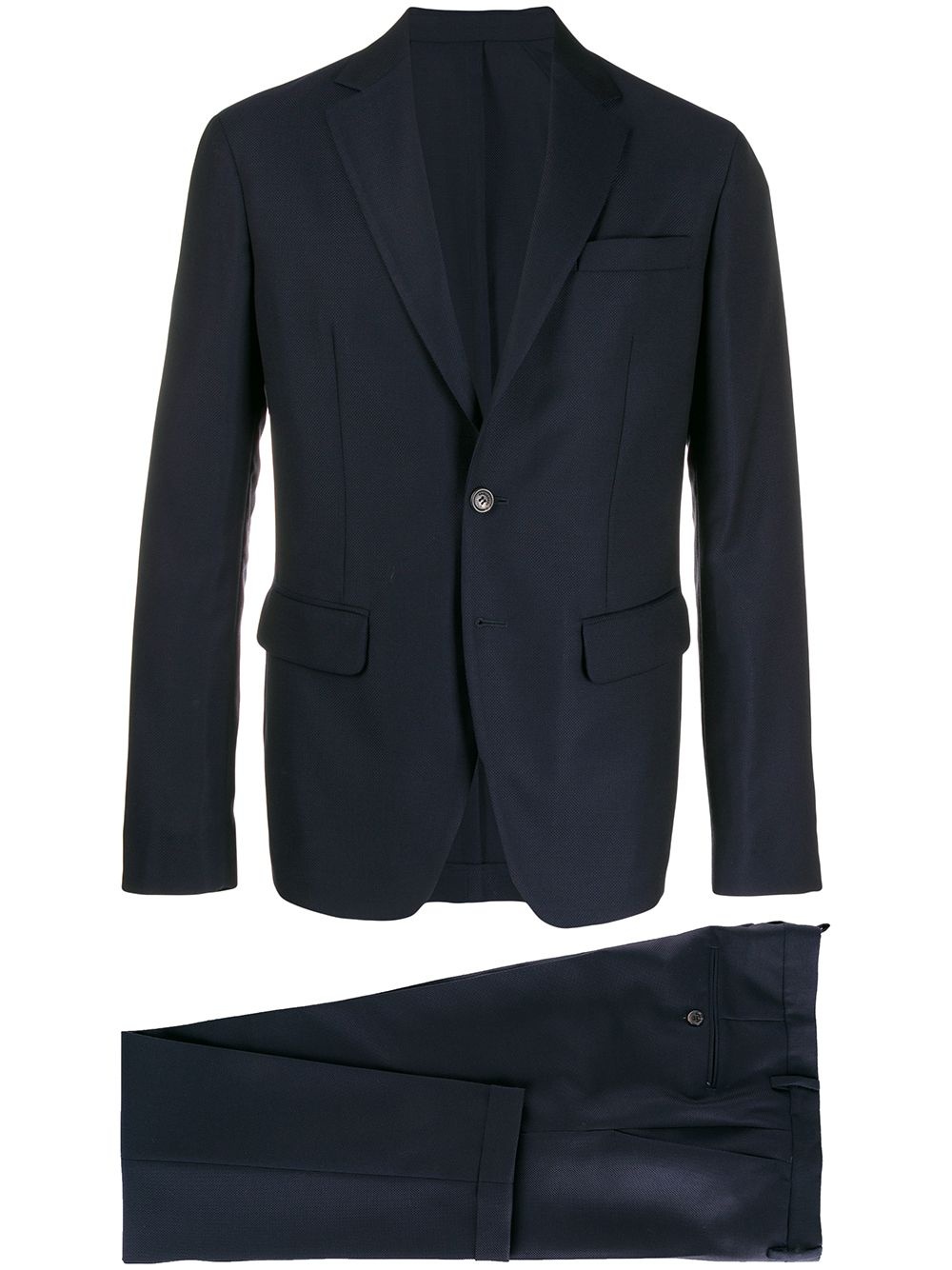 navy two button suit - 1